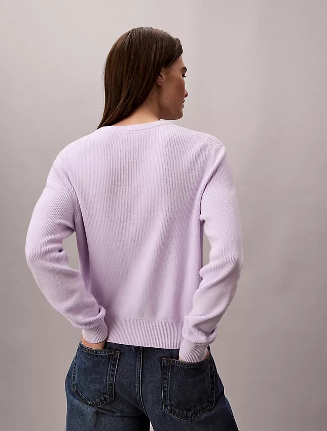 Pull en coton lisse avec Monogram Pull en coton lisse avec Monogram