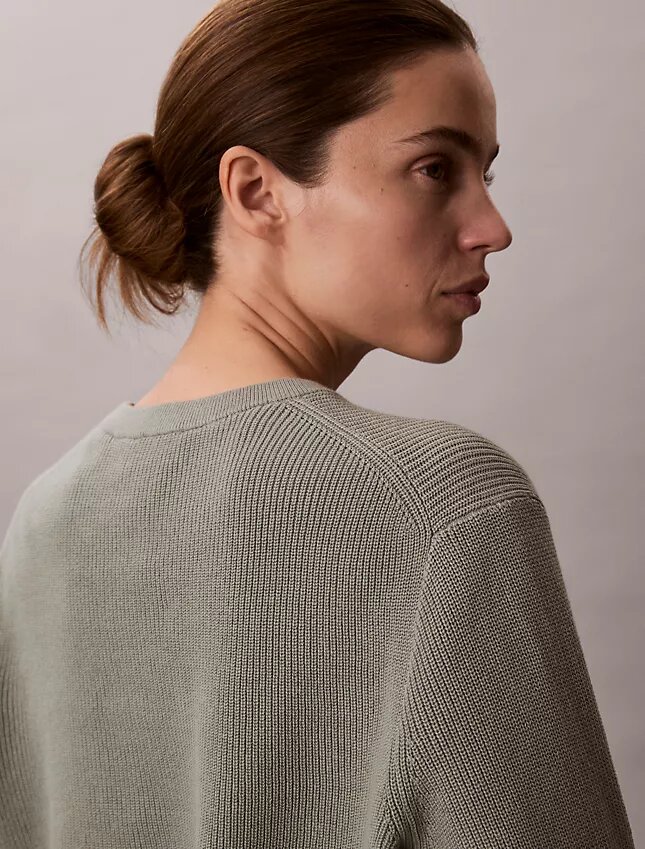 Pull en coton lisse avec Monogram Pull en coton lisse avec Monogram