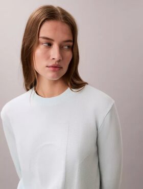 Pull en coton lisse à Monogram