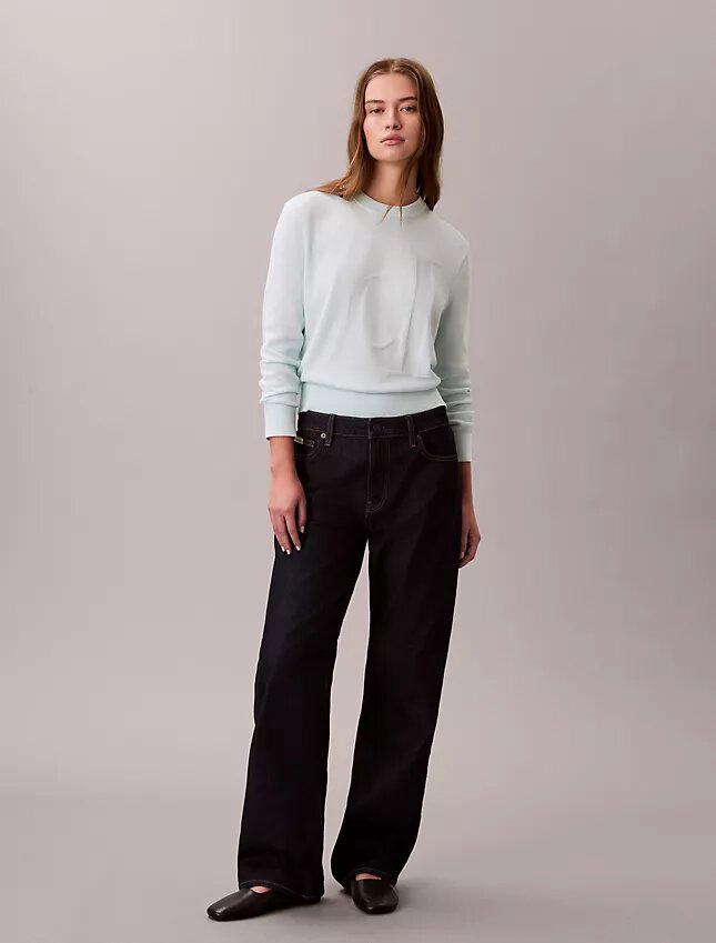 Pull en coton lisse à Monogram Pull en coton lisse à Monogram