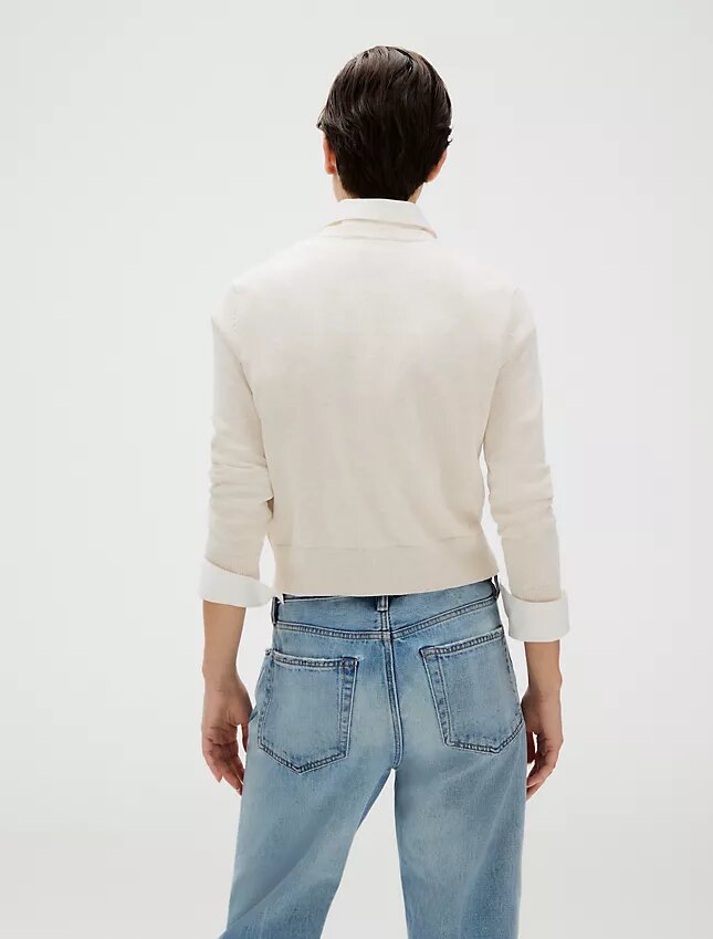 Pull en coton lisse à Monogram Pull en coton lisse à Monogram