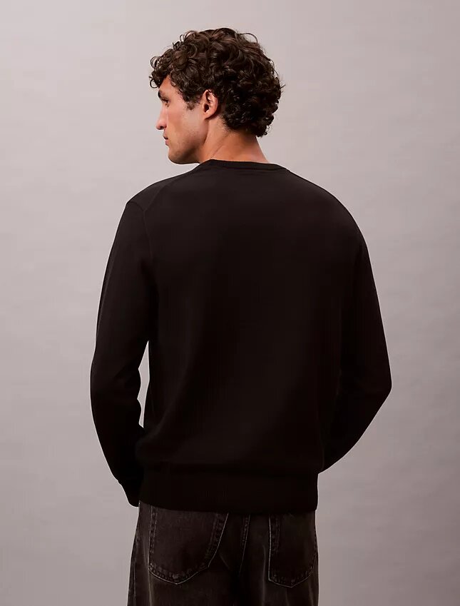 Pull en coton lisse à Monogram Pull en coton lisse à Monogram