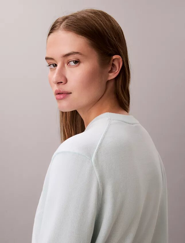 Pull en coton lisse à Monogram Pull en coton lisse à Monogram