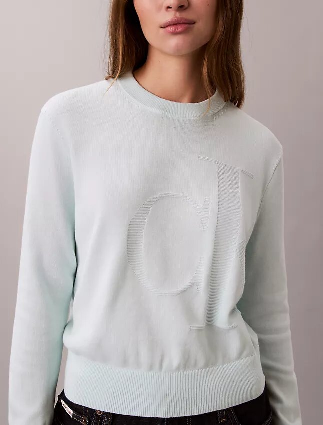 Pull en coton lisse à Monogram Pull en coton lisse à Monogram