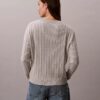 Pull en coton à mailles torsadées Pull en coton à mailles torsadées