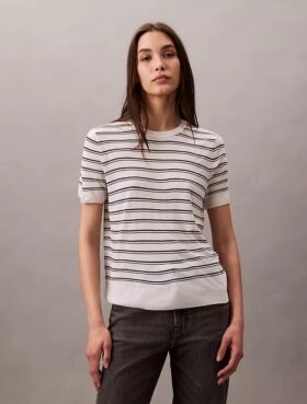 Pull à manches courtes en viscose