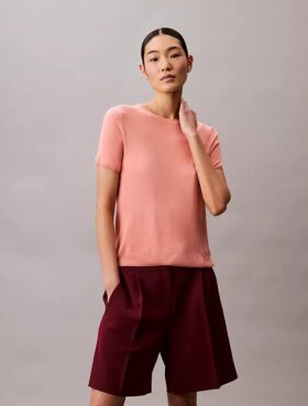 Pull à manches courtes en viscose