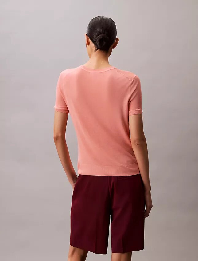 Pull à manches courtes en viscose Pull à manches courtes en viscose