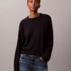 Pull Monogram ample en coton lisse Pull Monogram ample en coton lisse