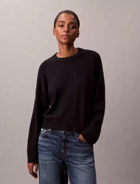 Pull Monogram ample en coton lisse