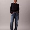 Pull Monogram ample en coton lisse Pull Monogram ample en coton lisse