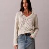 Pull Monogram décontracté en coton lisse Pull Monogram décontracté en coton lisse