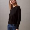 Pull Monogram décontracté en coton lisse Pull Monogram décontracté en coton lisse