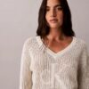 Pull Monogram décontracté en coton lisse Pull Monogram décontracté en coton lisse