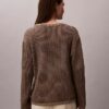 Pull Monogram décontracté en coton lisse Pull Monogram décontracté en coton lisse