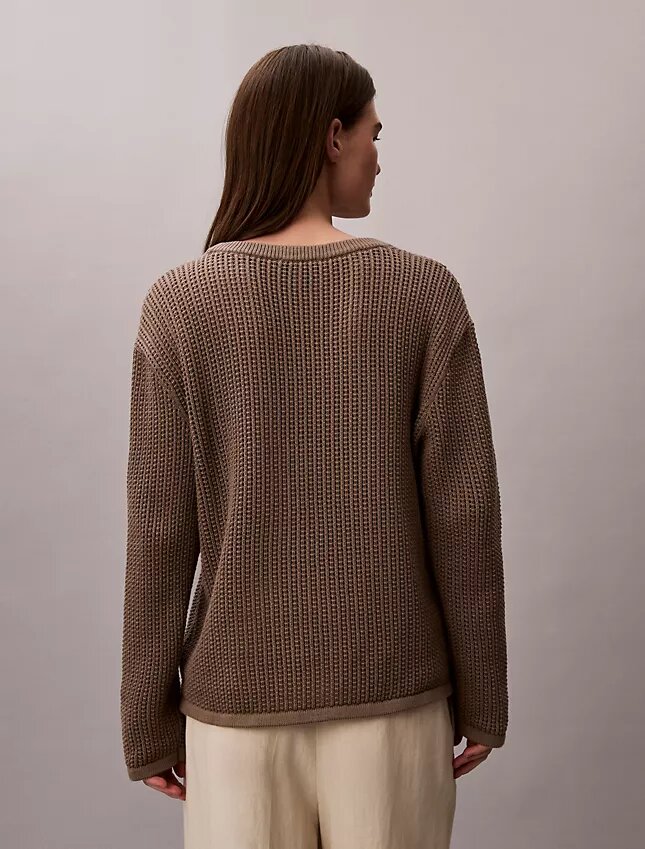 Pull Monogram décontracté en coton lisse Pull Monogram décontracté en coton lisse
