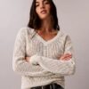 Pull Monogram décontracté en coton lisse Pull Monogram décontracté en coton lisse