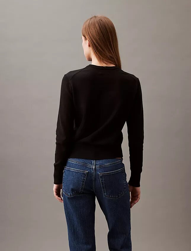 Pull Monogram décontracté en coton lisse Pull Monogram décontracté en coton lisse