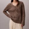 Pull Monogram décontracté en coton lisse Pull Monogram décontracté en coton lisse