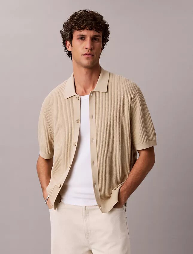 Pull-over en coton à boutons Pull-over en coton à boutons