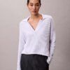 Pull polo décontracté en coton lisse Pull polo décontracté en coton lisse