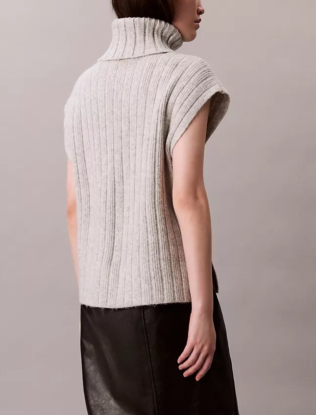 Pull sans manches ample à côtes Pull sans manches ample à côtes