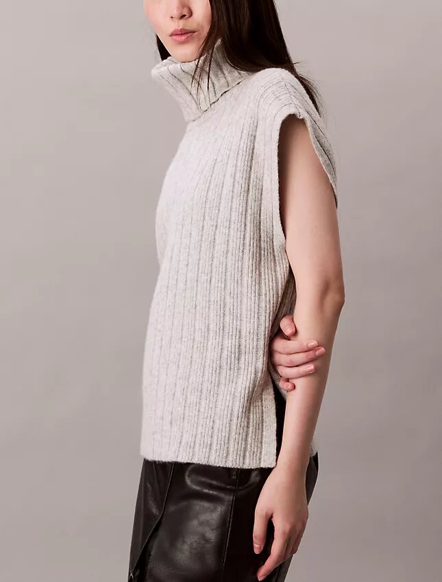 Pull sans manches ample à côtes Pull sans manches ample à côtes