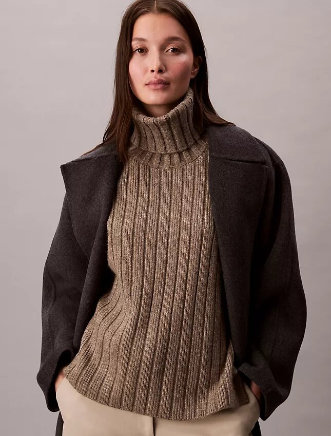 Pull sans manches à côtes décontracté Pull sans manches à côtes décontracté