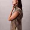 Pull sans manches à côtes décontracté Pull sans manches à côtes décontracté