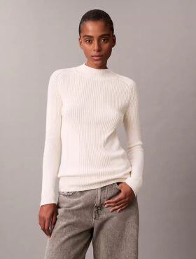 Pull slim en coton côtelé