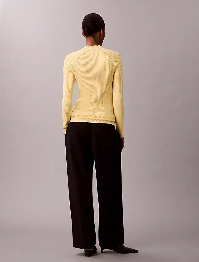 Pull slim en coton côtelé Pull slim en coton côtelé