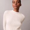 Pull slim en coton côtelé Pull slim en coton côtelé