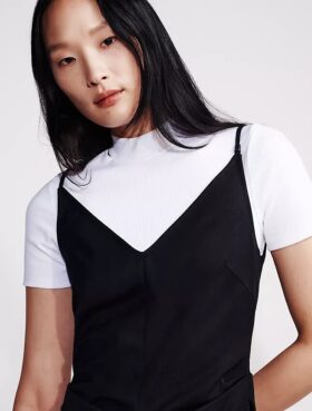 Robe ajustée en laine mélangée