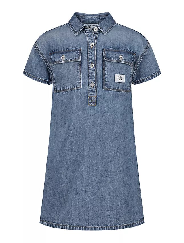 Robe chemise en denim pour filles Robe chemise en denim pour filles