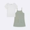 Robe débardeur 2 pièces pour filles Robe débardeur 2 pièces pour filles