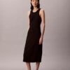 Robe débardeur mi-longue avec logo Calvin Klein Robe débardeur mi-longue avec logo Calvin Klein