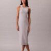 Robe débardeur mi-longue avec logo Calvin Klein Robe débardeur mi-longue avec logo Calvin Klein