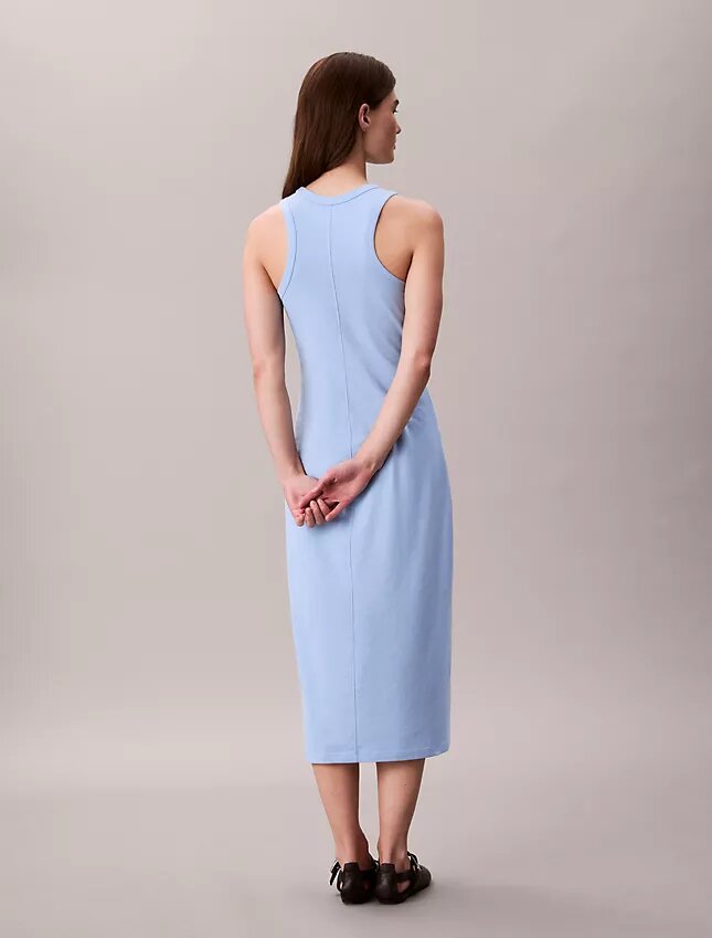 Robe débardeur mi-longue avec logo Calvin Klein Robe débardeur mi-longue avec logo Calvin Klein