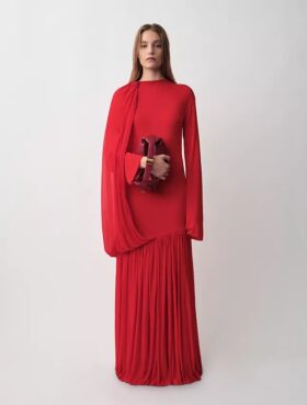Robe de soirée drapée Sara Robe de soirée drapée Sara