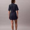 Robe en denim à manches courtes Robe en denim à manches courtes
