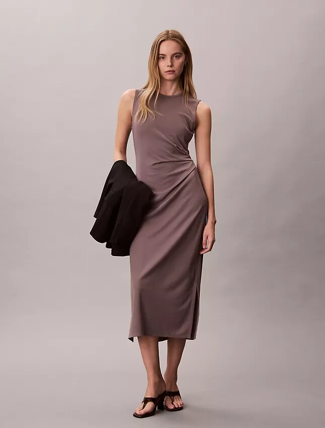 Robe froncée en jersey raffiné Robe froncée en jersey raffiné