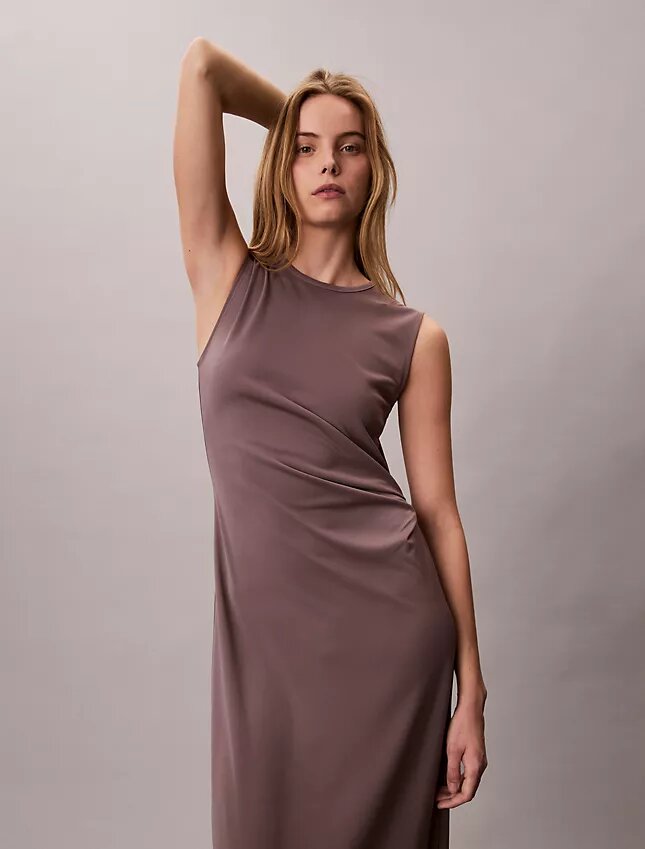 Robe froncée en jersey raffiné Robe froncée en jersey raffiné