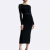 Robe longue transparente avec découpes dans le dos Robe longue transparente avec découpes dans le dos