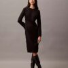 Robe mi-longue en crêpe Robe mi-longue en crêpe