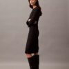 Robe mi-longue en crêpe Robe mi-longue en crêpe