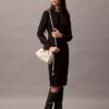 Robe mi-longue en crêpe Robe mi-longue en crêpe