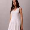 Robe mi-longue en popeline de coton Robe mi-longue en popeline de coton