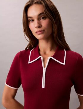 Robe midi à bordures colorées