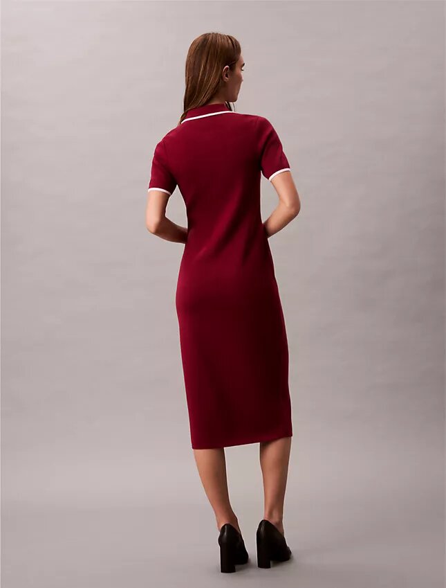 Robe midi à bordures colorées Robe midi à bordures colorées