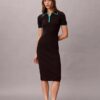 Robe midi à bordures colorées Robe midi à bordures colorées